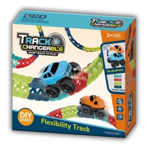 Pista De Autos Flexible 48 Piezas Para Armar Con 1 Auto