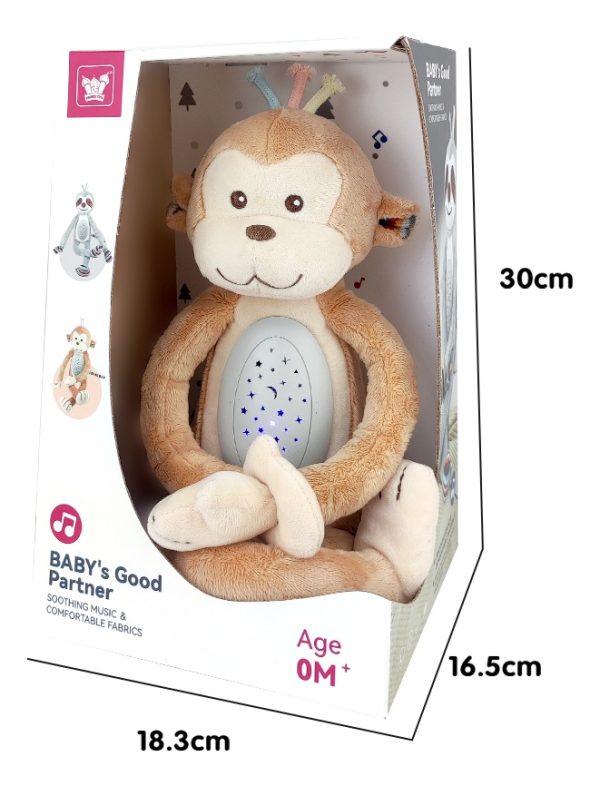 Velador Monito Con Música, Luz Para Niños Y Bebés - Imagen 2