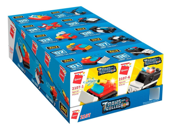 Bloques Construcción Fire Swat Display X10 Cajas Qman