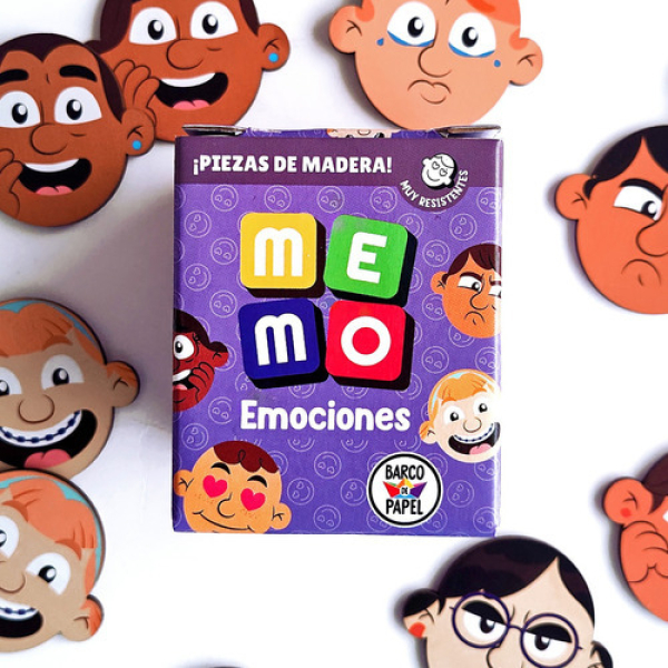 Juego De Memoria Me Mo Emociones Barco De Papel - Imagen 2