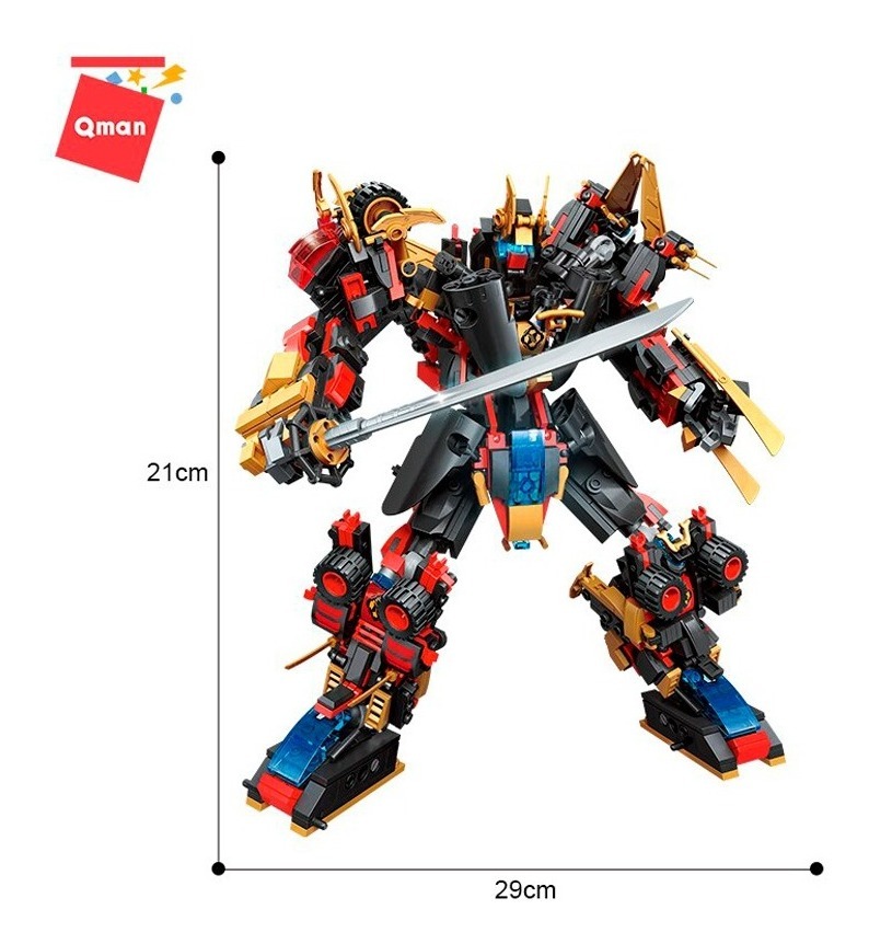 Bloques Construcción Tranform Meteor Mars 6en1 Qman Caja X6 - Imagen 2