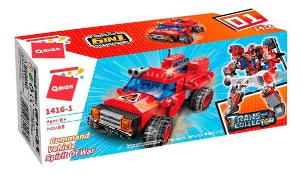 Bloques Construcción Display 6u Transform Blazing Mars 6en1 - Imagen 2