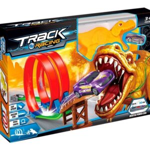 Pista De Autos Doble Loop Con Dino Y Autito Toy Store