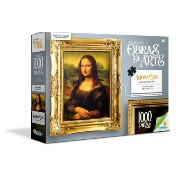 Rompecabezas X1000 Piezas Obras De Arte Mona Lisa12 - Imagen 3