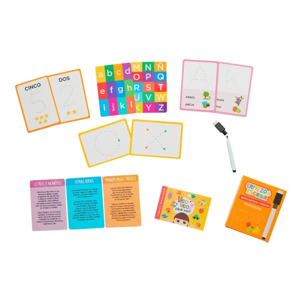 Empiezo A Escribir Imprenta Libro Juego De Cartas Marcador - Imagen 2