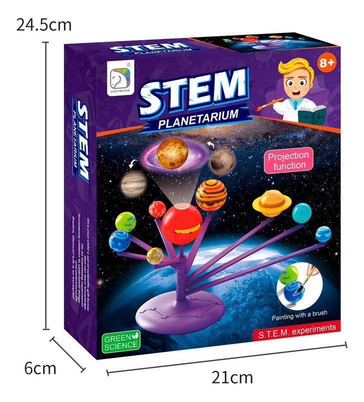 Kit Planetario 8 Planetas Con Pinturas Y Proyector - Imagen 7