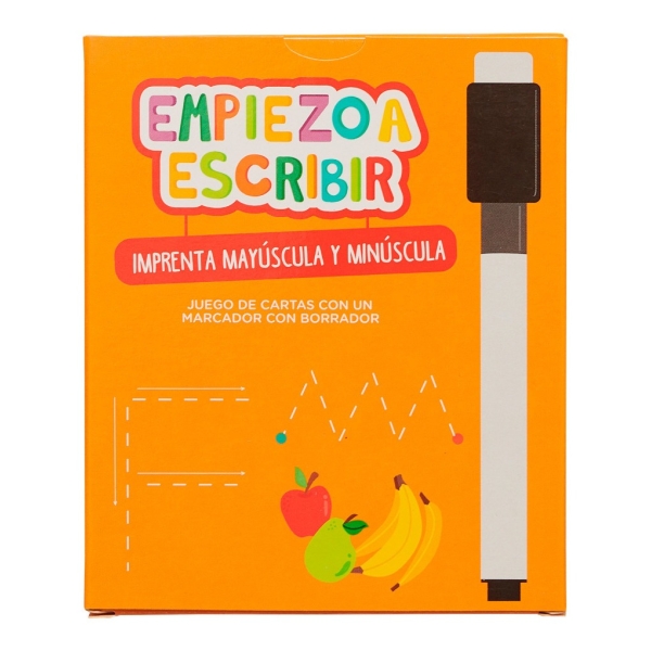 Empiezo A Escribir Imprenta Libro Juego De Cartas Marcador