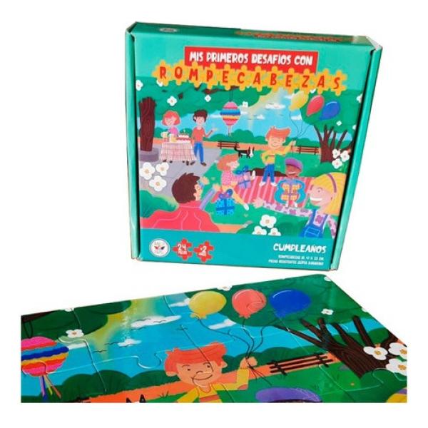 Puzzle 24 Piezas Cumpleaños Para Niños Barco De Papel