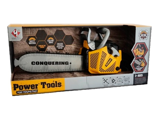 Juguete Herramientas Motosierra Con Movimiento Y Sonido - Imagen 3