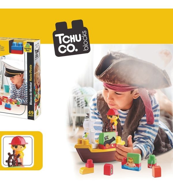 Tchuco Blocks Barco Pirata Samba Toys - Toy Store - Imagen 3
