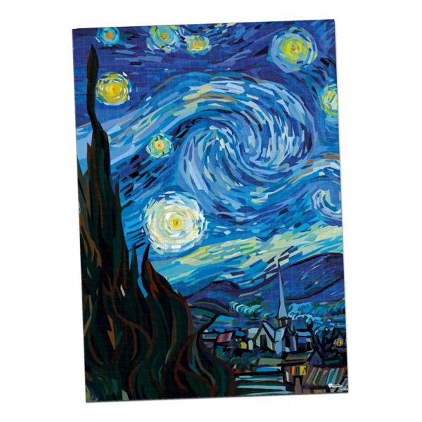Rompecabezas X1000 Piezas Obras De Arte La Noche Estrellada - Imagen 2