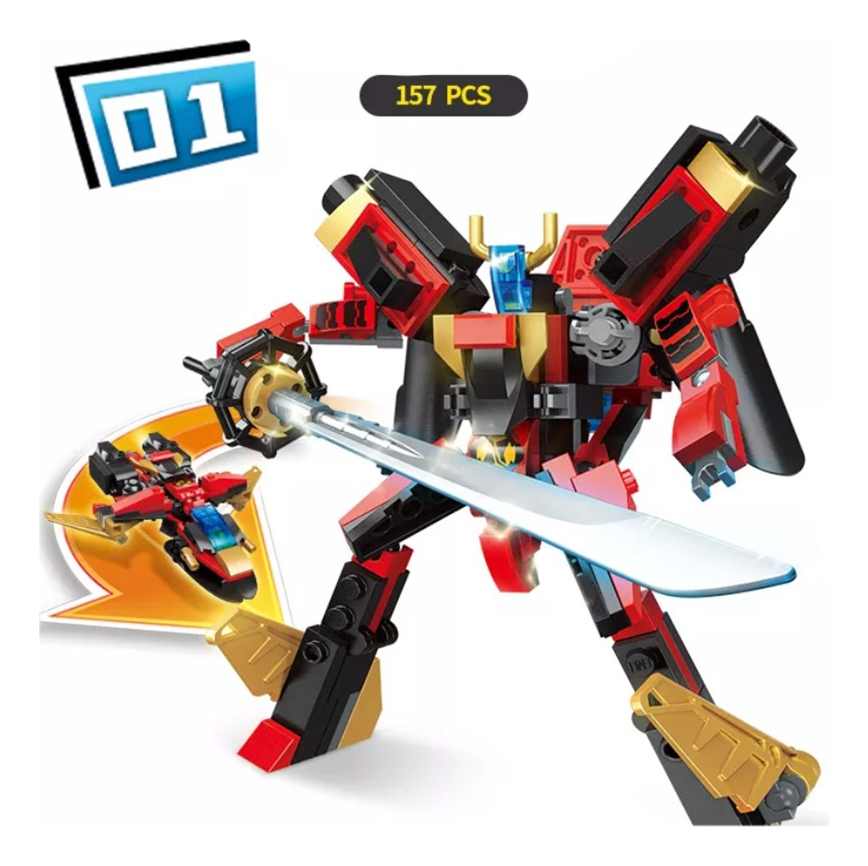 Bloques Construcción Tranform Meteor Mars 6en1 Qman Caja X6 - Imagen 4