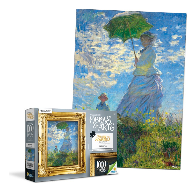 Rompecabezas X1000 Piezas Obras De Arte Mujer Con Sombrilla