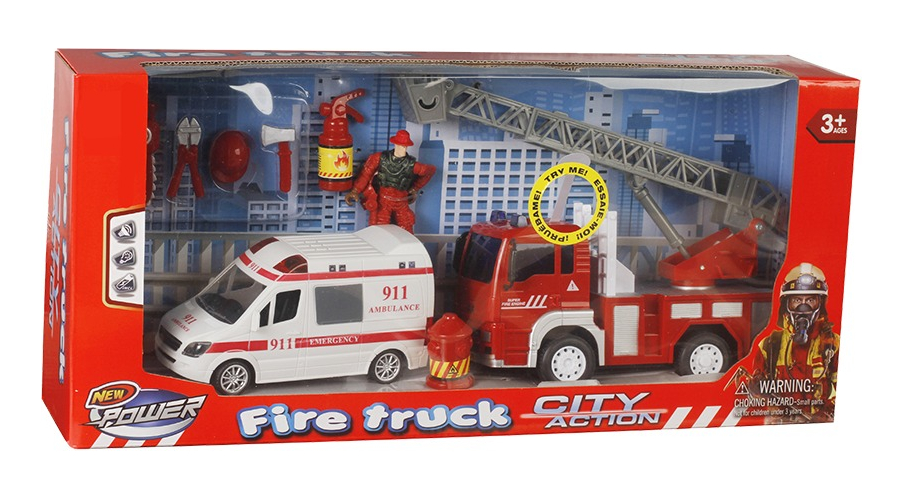 Juguete Set Bombero Con Luces Sonido Gran Calidad Toy Store