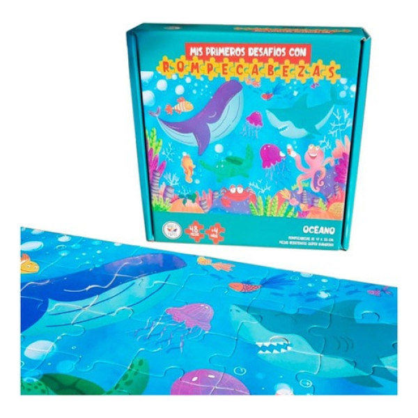 Puzzle Infantil 48 Piezas Océano Barco De Papel
