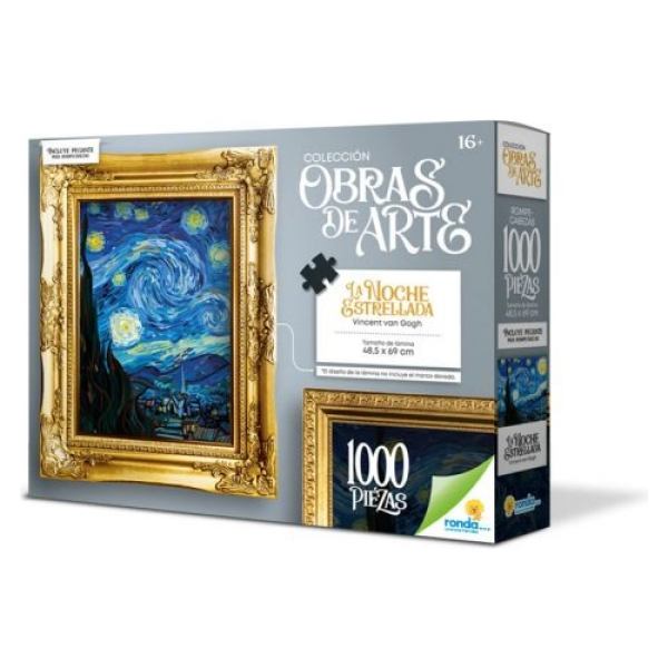 Rompecabezas X1000 Piezas Obras De Arte La Noche Estrellada - Imagen 3
