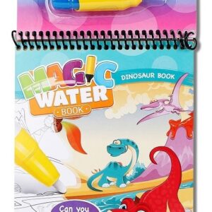 Librito Mágico Grande Colorea Con Marcador De Agua Dino