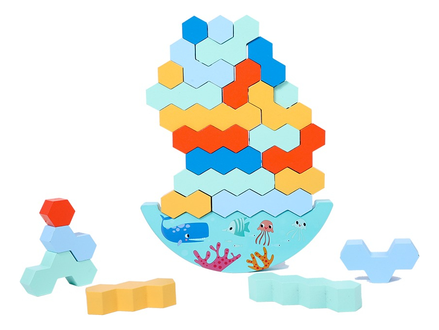 Juego De Balance Para Niños De Madera Con Formas Especiales