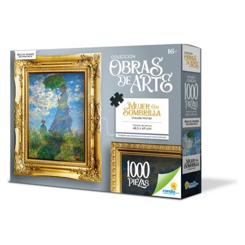 Rompecabezas X1000 Piezas Obras De Arte Mujer Con Sombrilla - Imagen 4