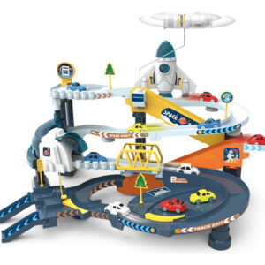 Juguete Pista Eléctrica Espacial 6 Autos Sonido Y Parking