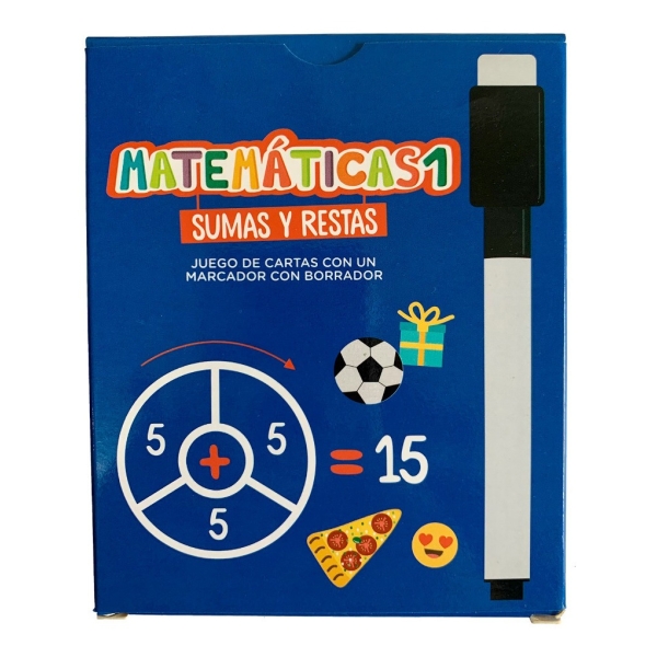 Matematicas 1 Sumas Y Restas Juego De Cartas Con Un Marcador