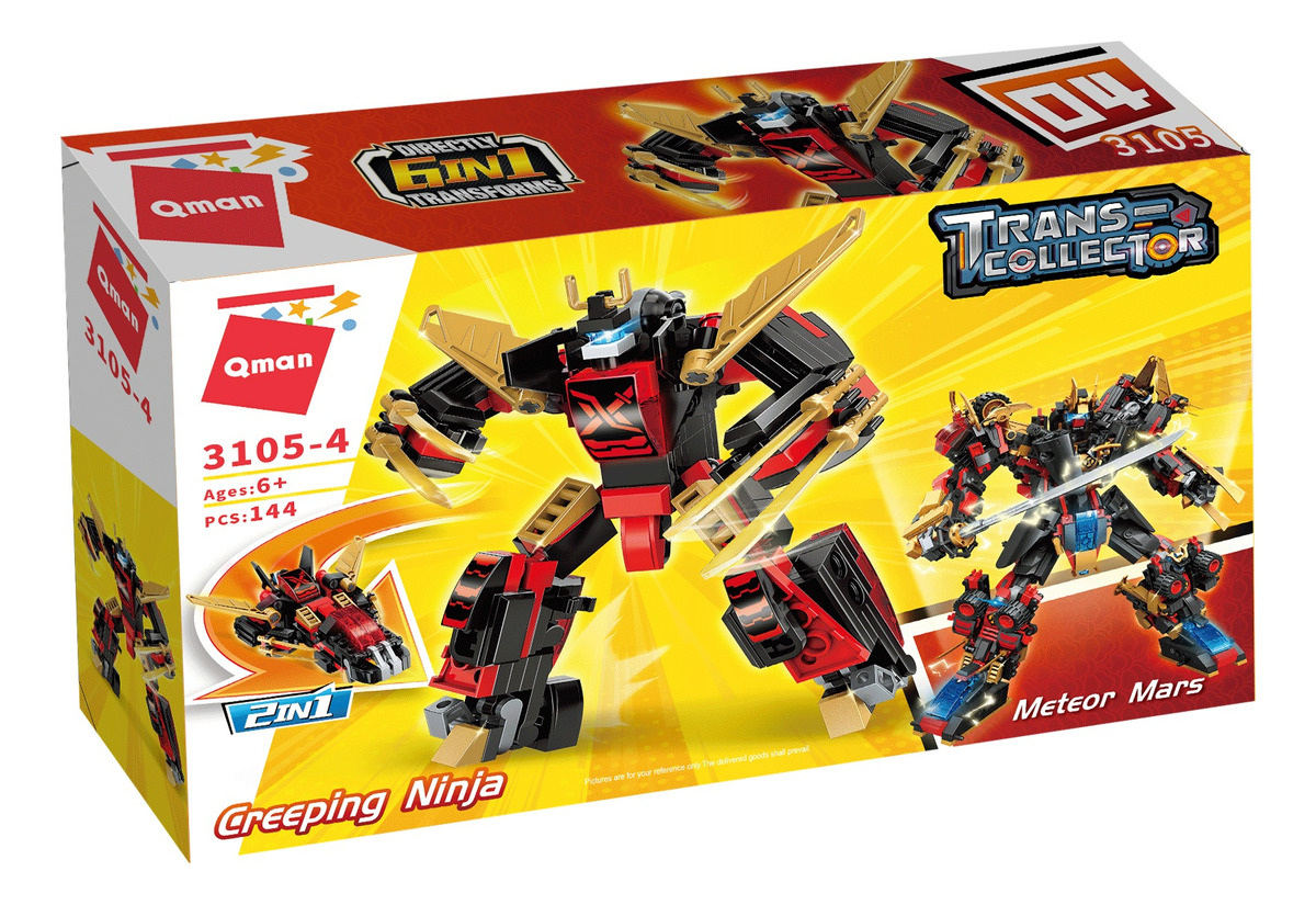 Bloques Construcción Tranform Meteor Mars 6en1 Qman Caja X6 - Imagen 3