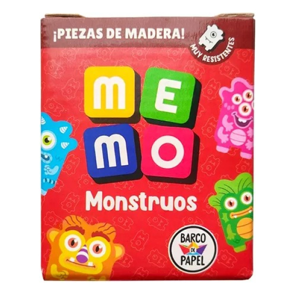 Juego De Memoria Me Mo Monstruos Barco De Papel - Imagen 2