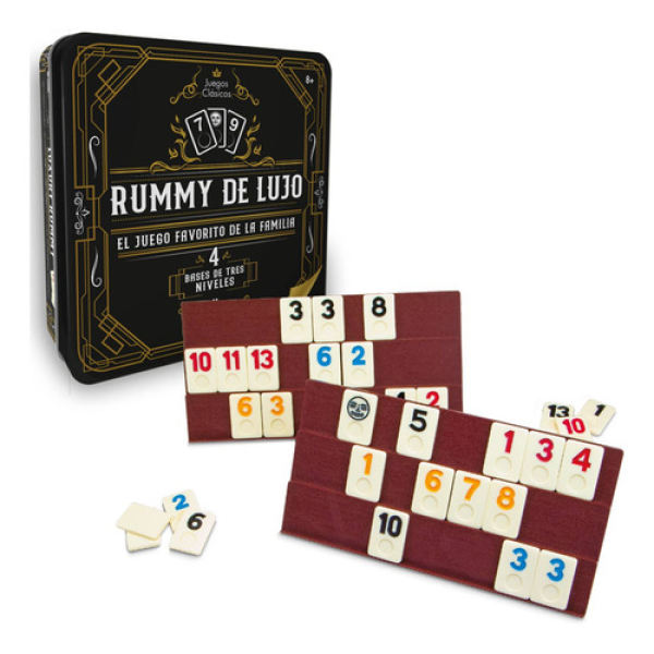 Rummy De Lujo Caja Metálica Gran Calidad Ronda - Toy Store
