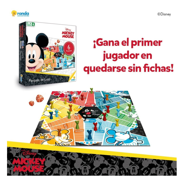Juego De Mesa Ludo Mickey De Lujo - Imagen 2