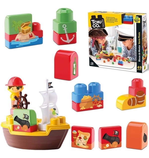 Tchuco Blocks Barco Pirata Samba Toys - Toy Store - Imagen 2