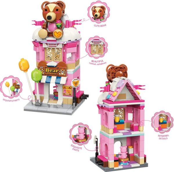 Juego Tienda De Peluches Bloques Construcción 281 Piez. Qman - Imagen 2