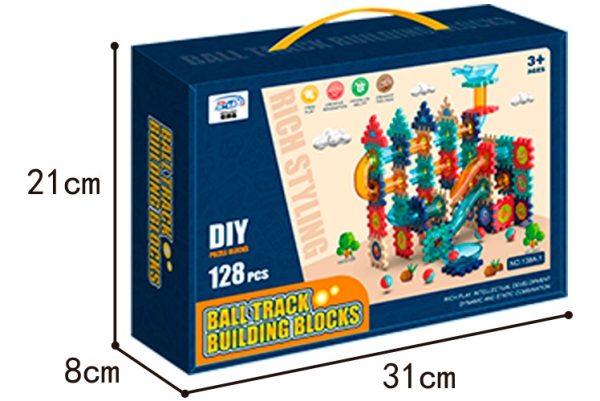 Bloques De Construcción Con Toboganes Bolitas Recorrido 128p - Imagen 4