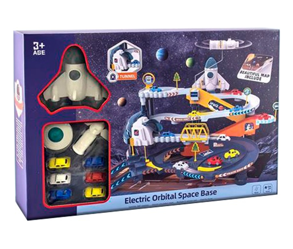 Juguete Pista Eléctrica Espacial 6 Autos Sonido Y Parking - Imagen 2