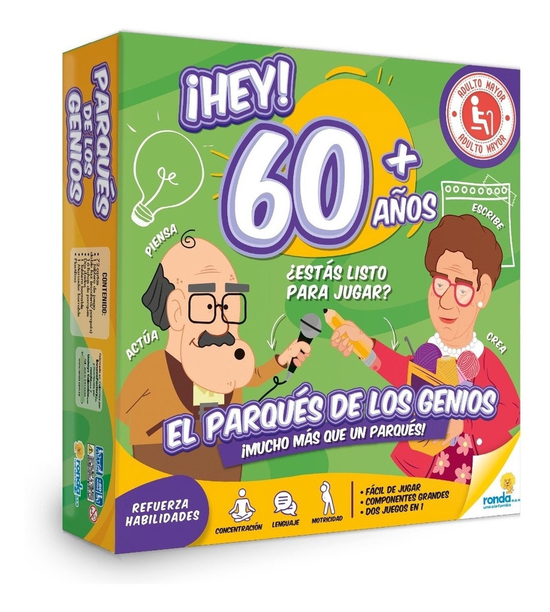 Pack 2 Juegos De Mesa Para Adultos Mayores Memorama + Ludo G - Imagen 4