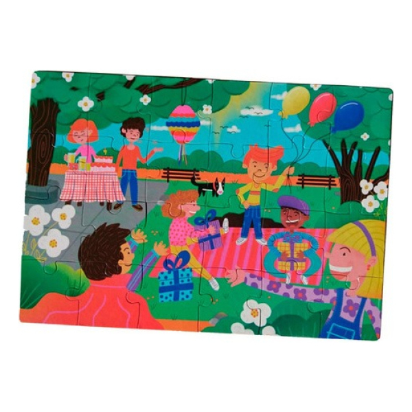 Puzzle 24 Piezas Cumpleaños Para Niños Barco De Papel - Imagen 2