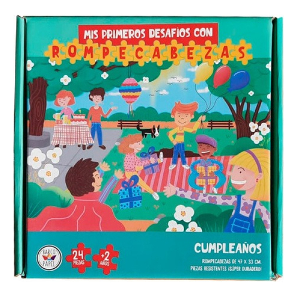 Puzzle 24 Piezas Cumpleaños Para Niños Barco De Papel - Imagen 3