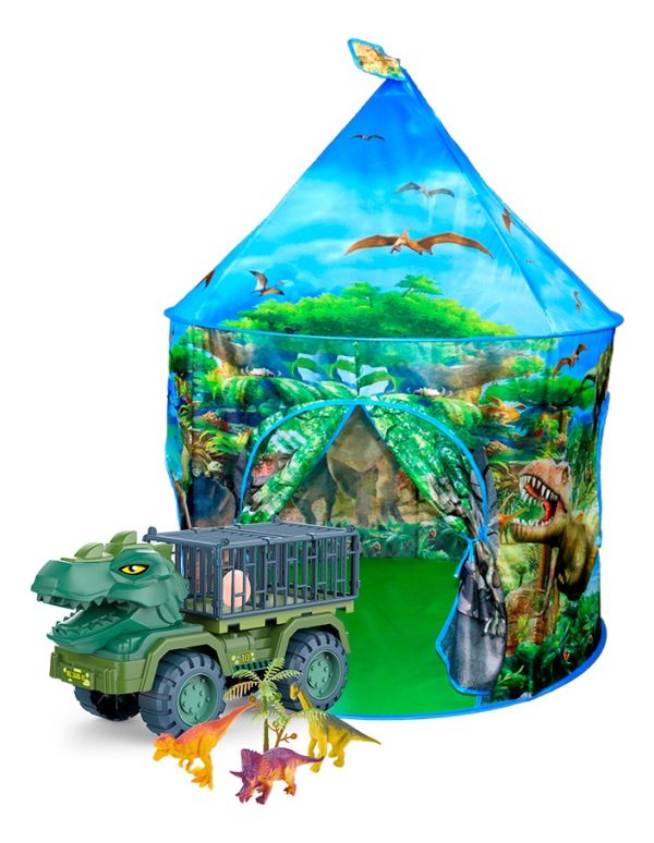 Carpa Para Niños Dino 3d Con Mega Dino Camión Pack - Imagen 4