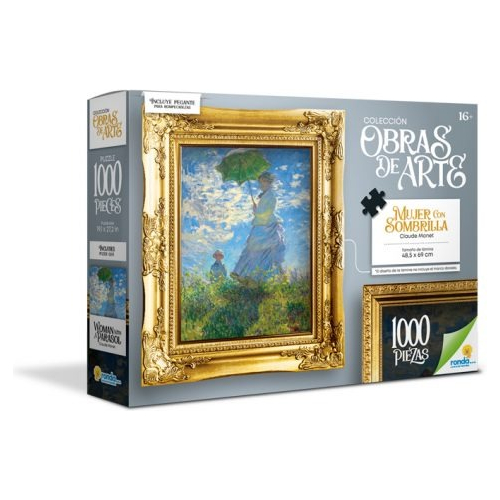 Rompecabezas X1000 Piezas Obras De Arte Mujer Con Sombrilla - Imagen 3