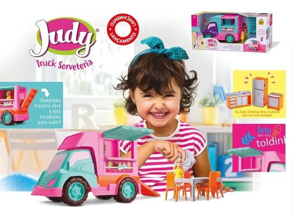Juguete Muñecas Food Truck Heladería De Judy Samba Toys - Imagen 3