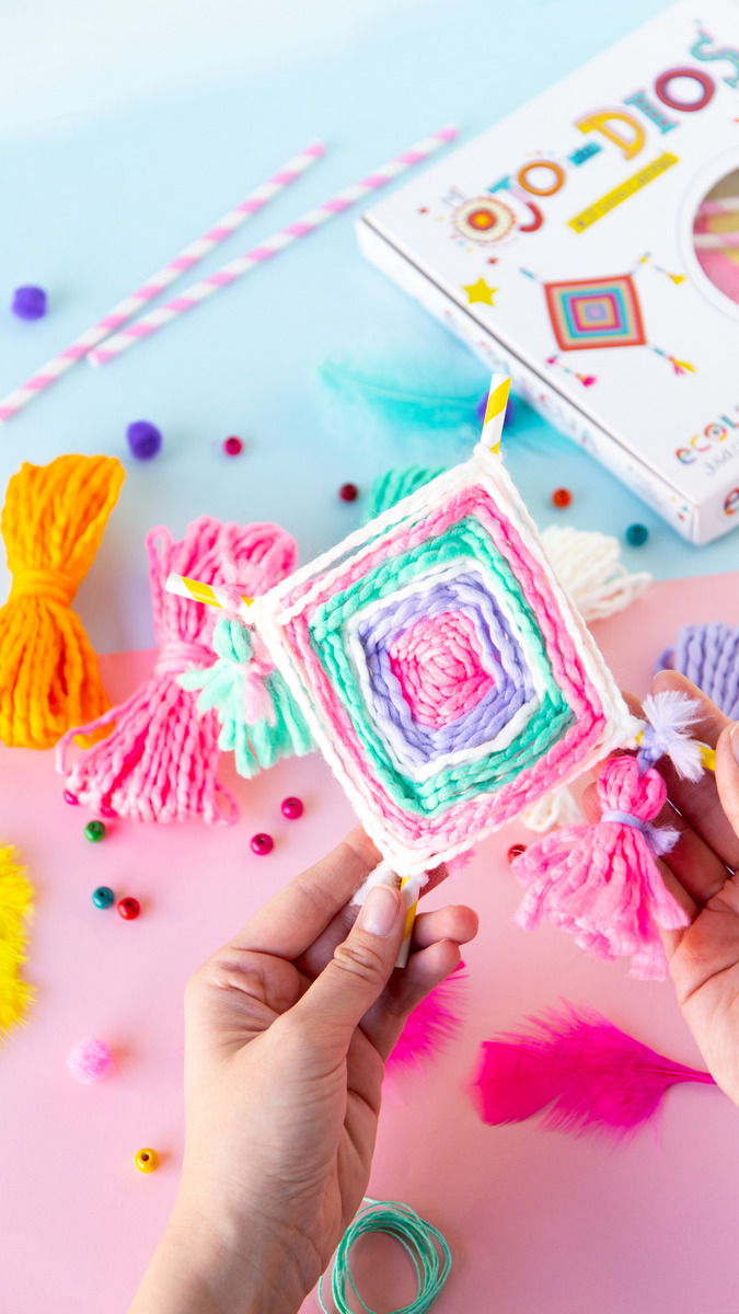 Kit Infantil Para Crear Mi Ojo De Dios Didáctico Arte - Imagen 2