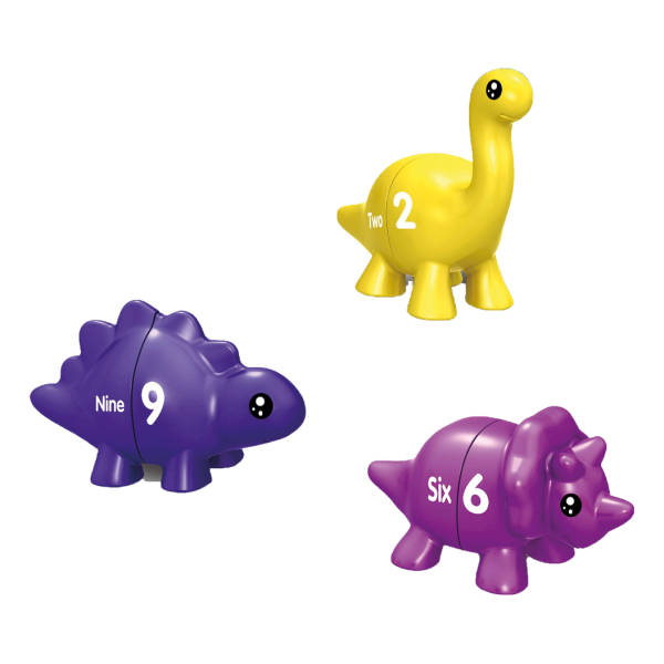 Dinosaurios Juguete Colorido Para Niños Encastre Números