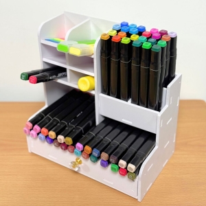 Organizador De Escritorio Con Cajón Y Soporte Para Lápices