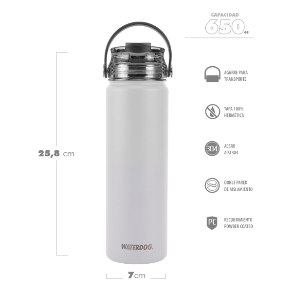 Pack Botella Térmica Waterdog Akwa 650 Ml Y Bandolera Verve - Imagen 16