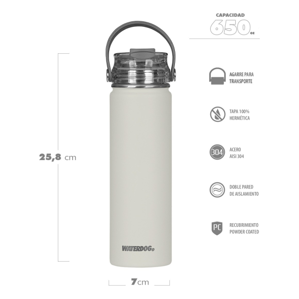 Pack Botella Térmica Waterdog Akwa 650 Ml Y Bandolera Verve - Imagen 11