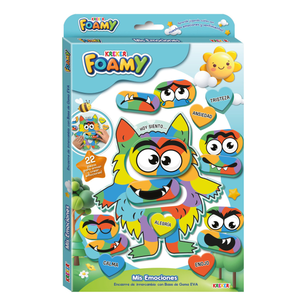 Juego Mis Emociones Encastre Intercambiable Kreker Foamy - Imagen 2