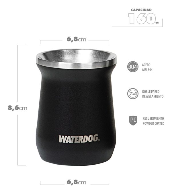 Set Termo Waterdog Acero Inoxidable Obus 1 Litro Y Mate Chico - Imagen 2