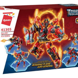 Qman Robot Gigante 4 En 1 Roaring Flame God General 1201 Pzs
