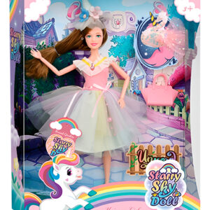 Juguete Muñeca Infantil Starry Unicornio Con Accesorios