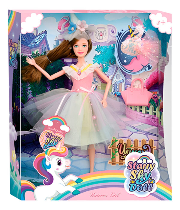 Juguete Muñeca Infantil Starry Unicornio Con Accesorios