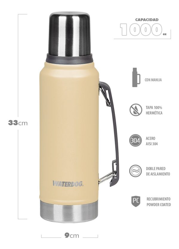 Set Termo Waterdog Acero Inoxidable Ombú 1 Litro + Mate 240ml - Imagen 41